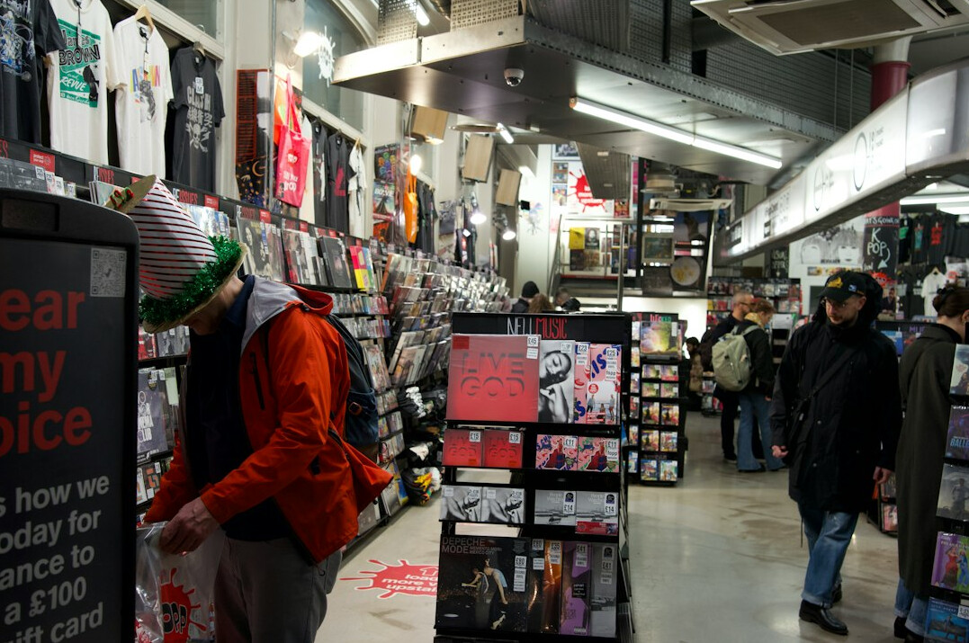 store detective watching shoppers